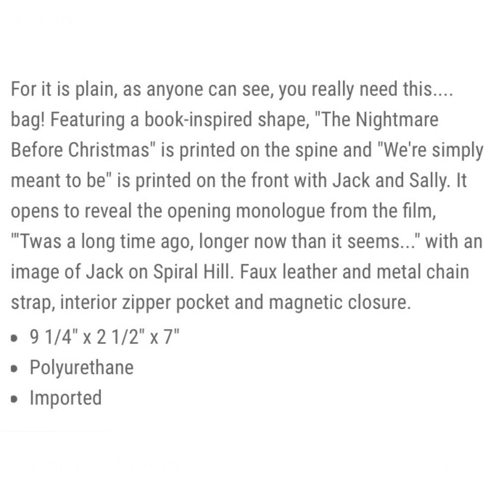 NIGHTMARE BEFORE CHRISTMAS Book CROSSBODY BAG SET! - Picture 6 of 9